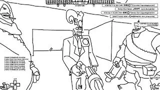 Random rotoscoped TF2 gameplay. Happiest spy, Highest detail.