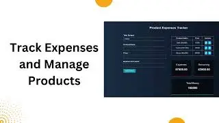 Product Expenses tracker using html, css, and javaScript