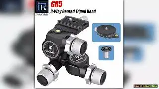 INNOREL GR5 CNC Aluminum Alloy High Precision 3 Way Geared Tripod Head Load Capacity 6kgNet Weight