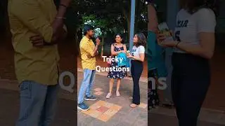 Asking tricky and funny questions in public | cute girls version #trending #trendingshorts #reels