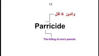 Parricide meanw - Killer Words | GRE Vocabulary | IELTS Vocabulary 