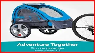 Instep Bike Trailer for Toddlers, Kids, Single and Double Seat, 2-In-1 Canopy Carrier