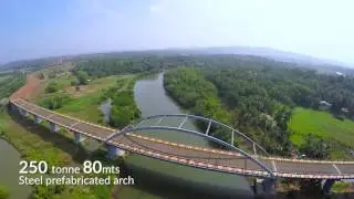 Cumbharjua Guandalim Bridge construction by GSIDC
