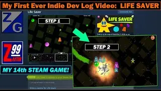 My First Ever Dev Log Video:  Life Saver, A Twin Stick Shooter Made in GameMaker! - Video Diary #1