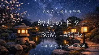【癒しBGM】あなたに贈る静かな夜 - 432Hz 幻想のギター｜心を解きほぐす和の響き - 睡眠用BGM・熟睡・リラクゼーション｜432Hz Guitar - Deep Rest & Sleep