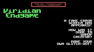 A fake error? In SHMUP Creator? (Debug Project)