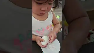 Tiny hands, big achievements! Our little egg-peeling expert in action. #toddlerchef