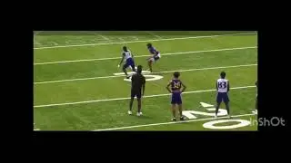 Aerial #28 Shavon Revel Jr, Future NFL CB showcases his talent during Fall practices.
