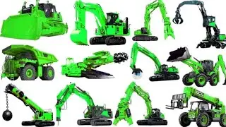 Construction Trucks Compilation, Bulldozer, Dump Truck, Ekskavator, Grader, Grapple, Telehandler