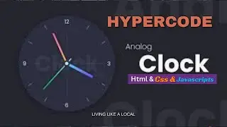 Building an Analog Clock with HTML, CSS, and JavaScript | DIY Web Development Tutorial #htmltutorial