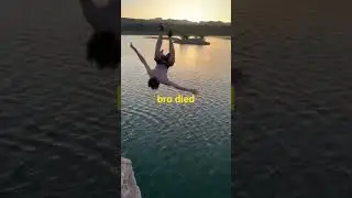 front flip cliff jump #fail #funny #shorts