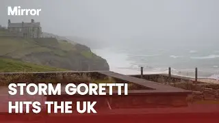 CHAOS on Cornwall coast as Storm Goretti arrives