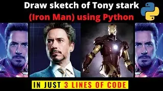 draw tony stark using python | Tony stark | Iron Man | how to draw iron man using python | Python