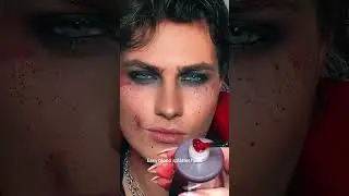 Blood splatter makeup hack 🩸❤️&zwj;🔥😳