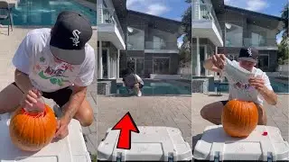 Huge pumpkin EXPLOSION?? 😱 - #Shorts