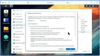 How to delegate administrators controls on a Synology NAS