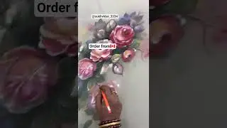 order for hand painted suits#viral #saree #art #painting #shortvideo