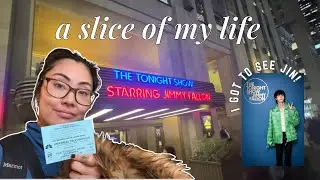 i saw BTS Jin on Jimmy Fallon in new york | a slice of my life vlog