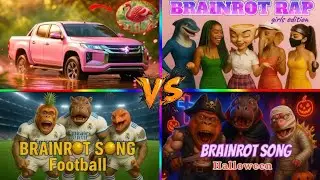 Brainrot Extinction VS Brainrot Girls Rap VS Brainrot Football Song VS Brainrot Halloween Song
