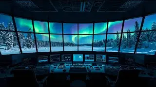 Observing a Frozen Forest Under the Aurora | Ambient Music from a Research Base