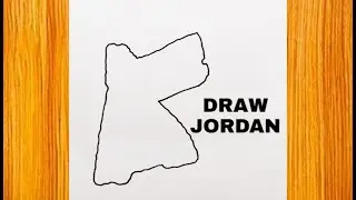 How to draw map of Jordan / Easy step by step