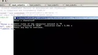 Input Output C Practices