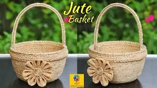 Flower Basket With Jute rope and Plastic Bowl | Best out of waste Plastic Bowl | Jute Art and Craft