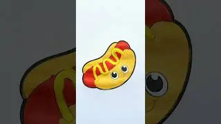 Hot dog 🌭 ✨ #art #color #painting #coloring #cute #artist #drawing #satisfying #trending