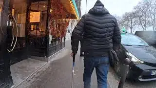 Jan 5,2026.. Walking along Eiffel Tower. Snowy Day!