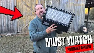 Watch Me install this HUGE FLOOD LIGHT ITS SO BRIGHT VWCYL+ LED Stadium Lights