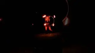 Mesmerizing Hula Hooping with Fire Crackling Sounds❤️&zwj;🔥 ASMR🔥