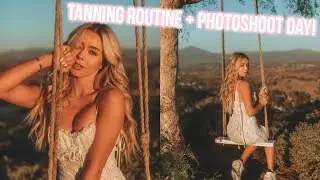 tanning routine, photoshoot day, drive through christmas show! vlogmas day 15!