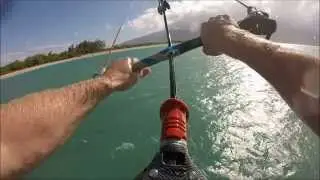 Kitesurfing Maui--Double Backroll Megaloop--Huge Crash