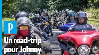 Hommage &agrave; Johnny Hallyday : 200 bikeurs fans du rockeur gravissent le Tourmalet