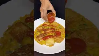 Быстрое приготовление яичного омлета в стиле ASMR || #короткометражки #asmrkitchenfood #еда #asmr...