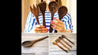Hand-turned Rosewood Kitchen Spoon set