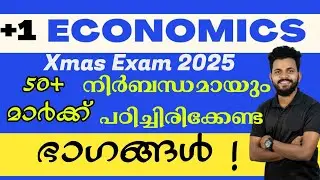 IMPORTANT AREAS - INDIAN ECONOMY - PLUS ONE XMAS EXAM 2025 💥💥💥