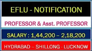 EFLU JOBS IN HYD - 2019