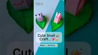 Wow😱..So Easy & Cute Snail Craft||Kids Craft|| Rasy DIY|| #shorts #papercrafts #snails #craftykids