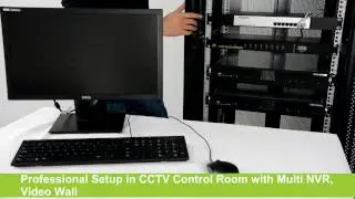 Professional Setup in CCTV Control Room with Multi NVR, Video Wall