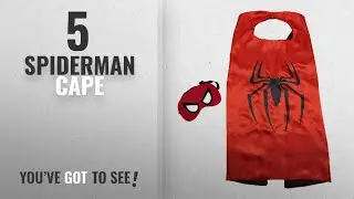 Top 10 Spiderman Cape [2018]: Spiderman Kids Cape and Mask Set