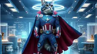 Captain America Cat-Cheng saves world peace😺 #cat #cute