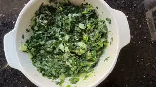 Delicious Spinach Curry for Vegetarian Meal - a traditional cooking method
