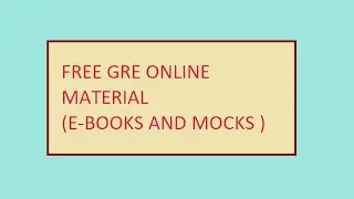 FREE online GRE/GMAT/GATE/CAT material in Lockdown| Free e-books and mock tests | Very informative