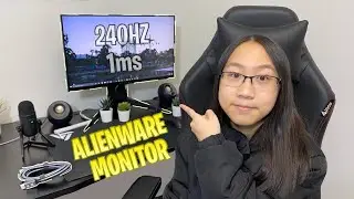 Распаковка и обзор игрового монитора Alienware 25 дюймов, 240 Гц, 1 мс, с кабелем Capshi 8K Displayport