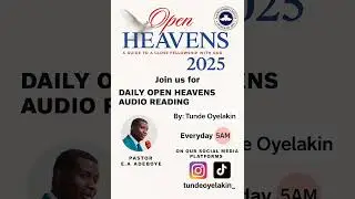 Join us for daily Open Heaven devotional @5am #rccg #jesus #pastoradeboye #openheaven #worship