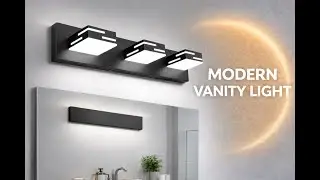 Modern Matte Black Vanity Light | High CRI 90+ Bathroom Lighting - IZORRO