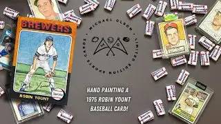 Hand-painted 1975 Robin Yount Art Card