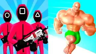 Squid Game Vs Muscle Rush - All Levels Gameplay Trailer Android,iOS New Game