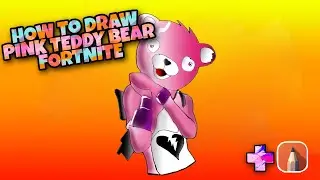 Draw  Pink Teddy Bear (Fortnite) by Papal Art